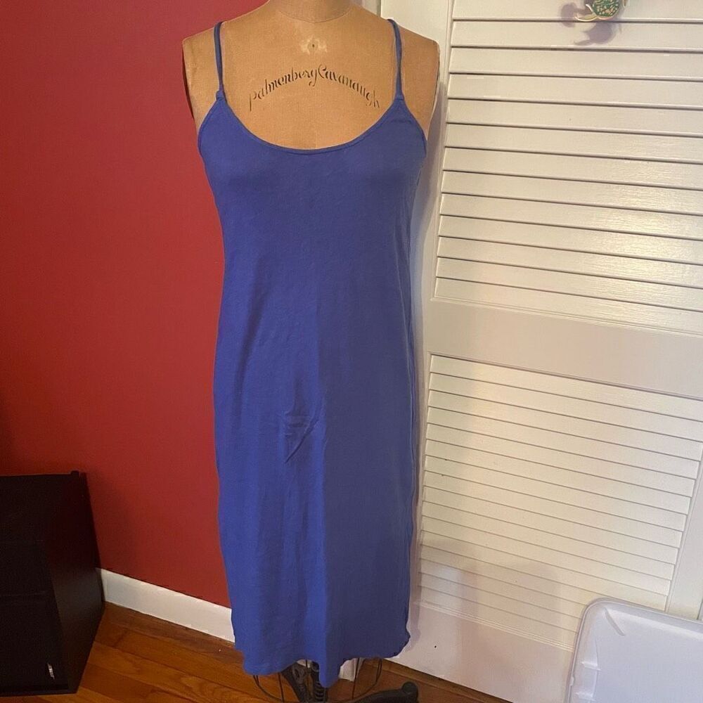 J CREW | blue casual summer cross back strap dress XS